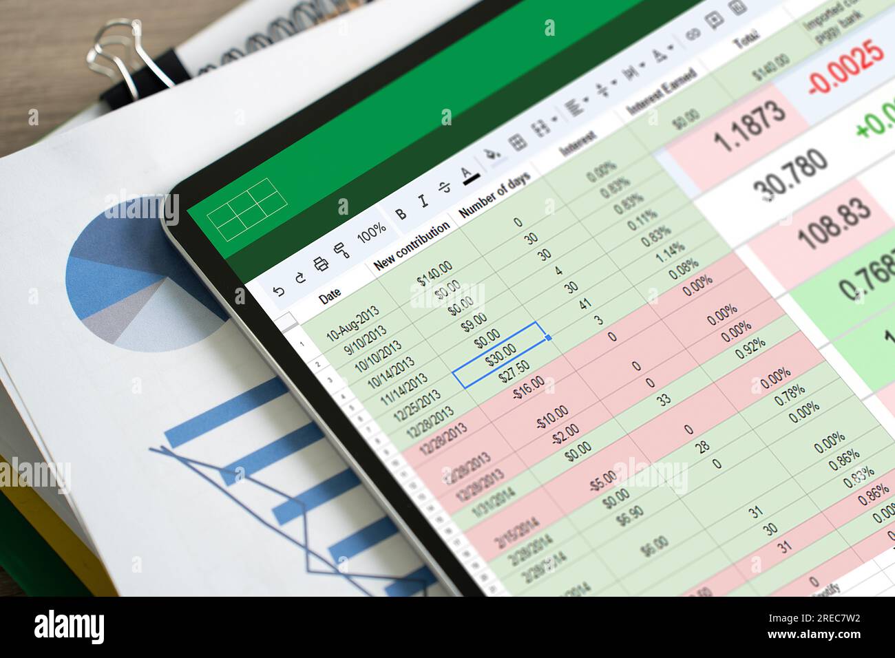 businessman working with data and graphs in spreadsheet documents for
