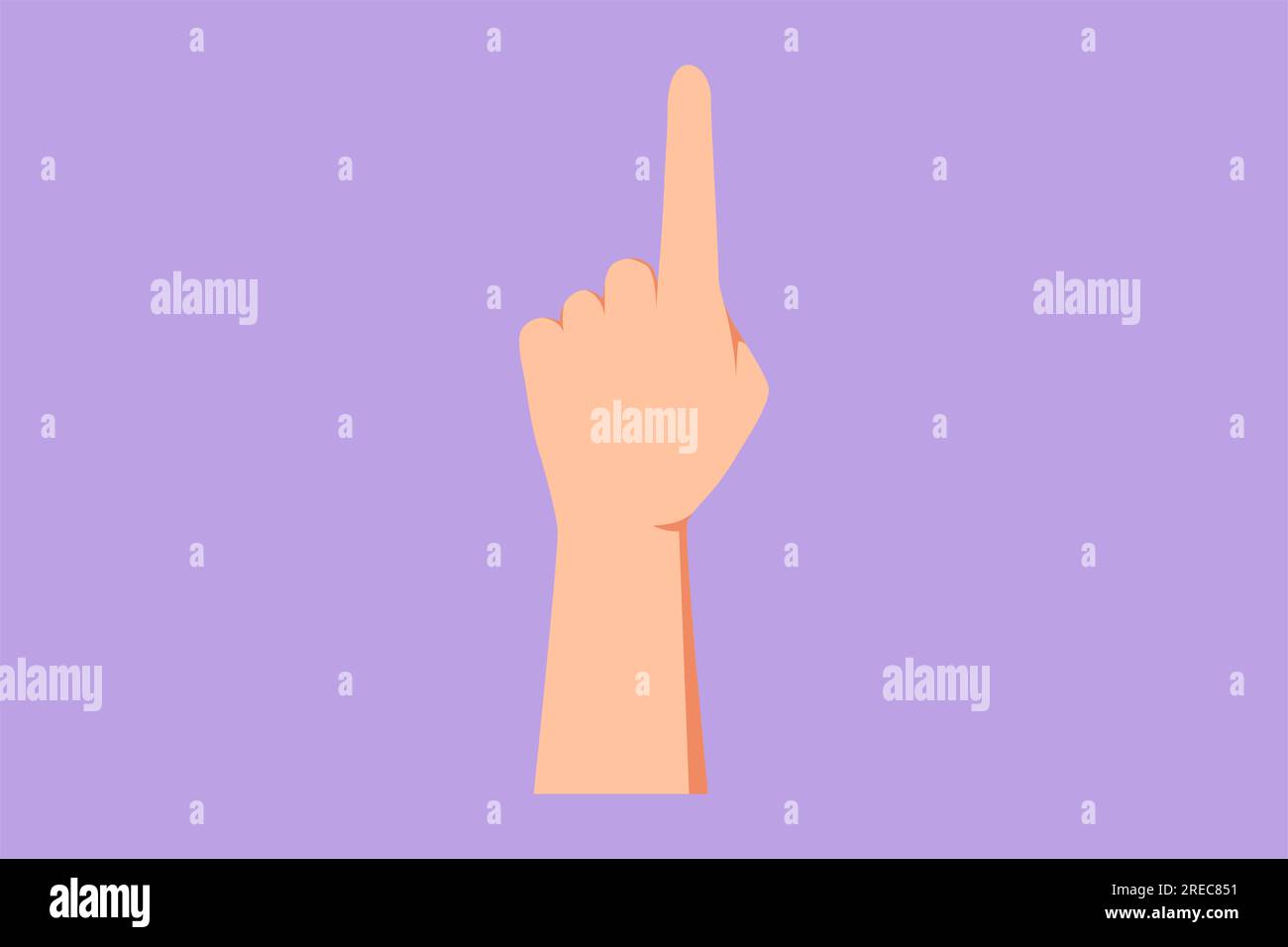 Character flat drawing symbol of victory or champion. Number one hand  count. Learn to count numbers. Hand gesture of number one. Concept of  education Stock Photo - Alamy