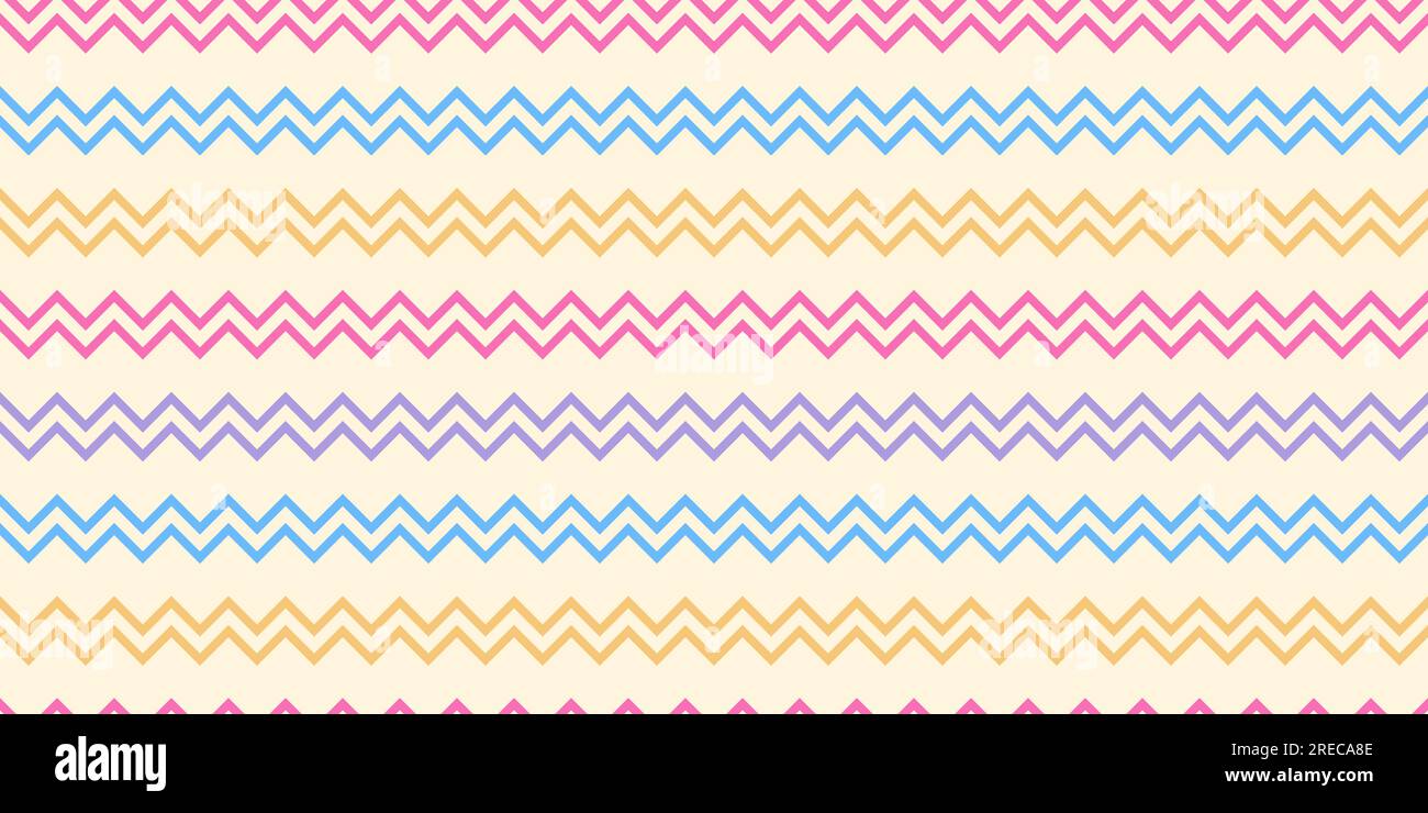 Seamless pattern. Geometric zigzag classical fashion pattern. Retro seamless vector chevrons. Colorful zigzag texture. Stock Vector