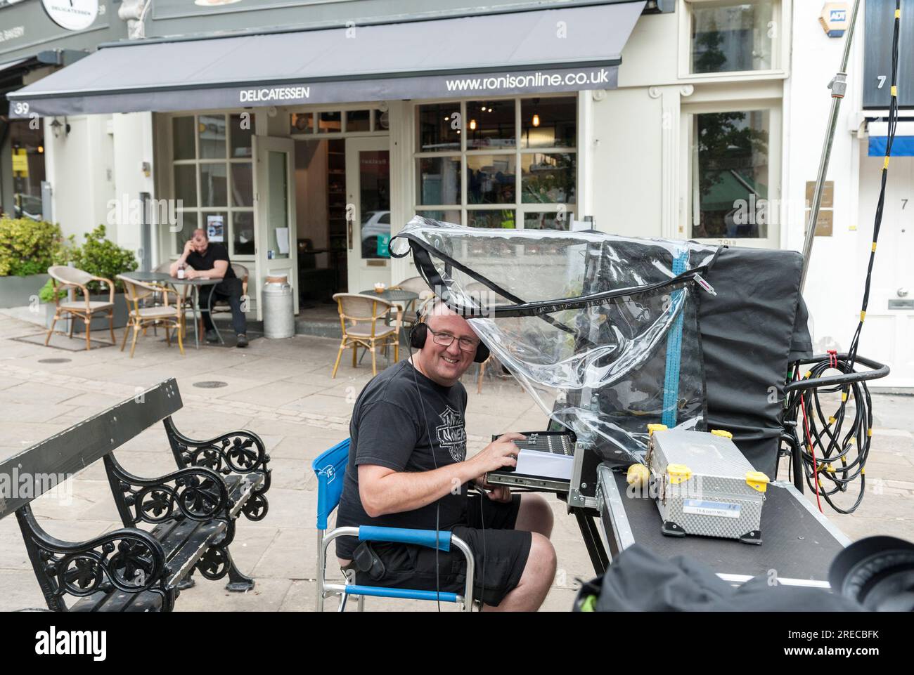 Film crew on location in Hampstead London for film by Cole Spector, I'm ...
