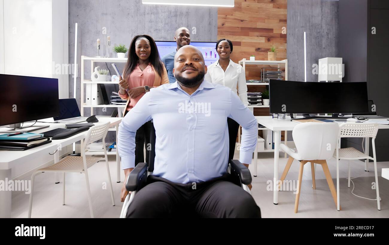 Business People Meeting In Office. African Group Stock Photo