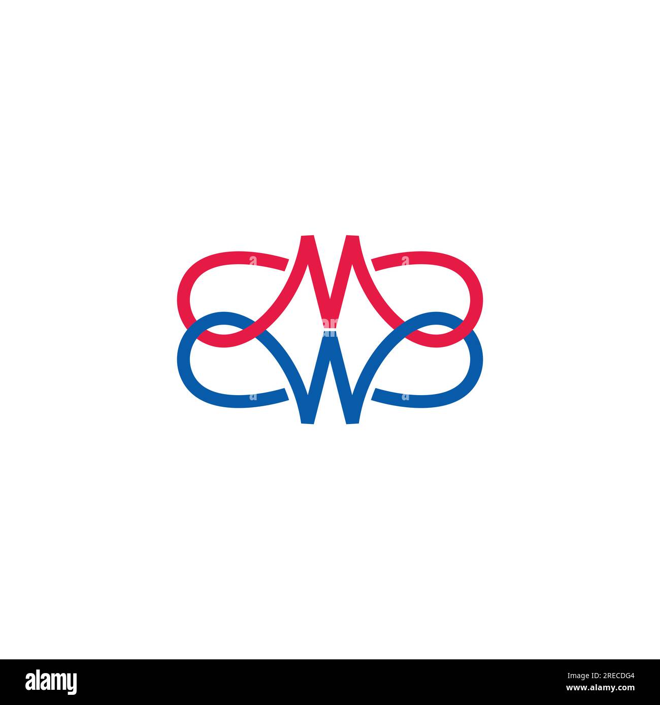 letter mw loop linked colorful logo vector Stock Vector Image & Art - Alamy