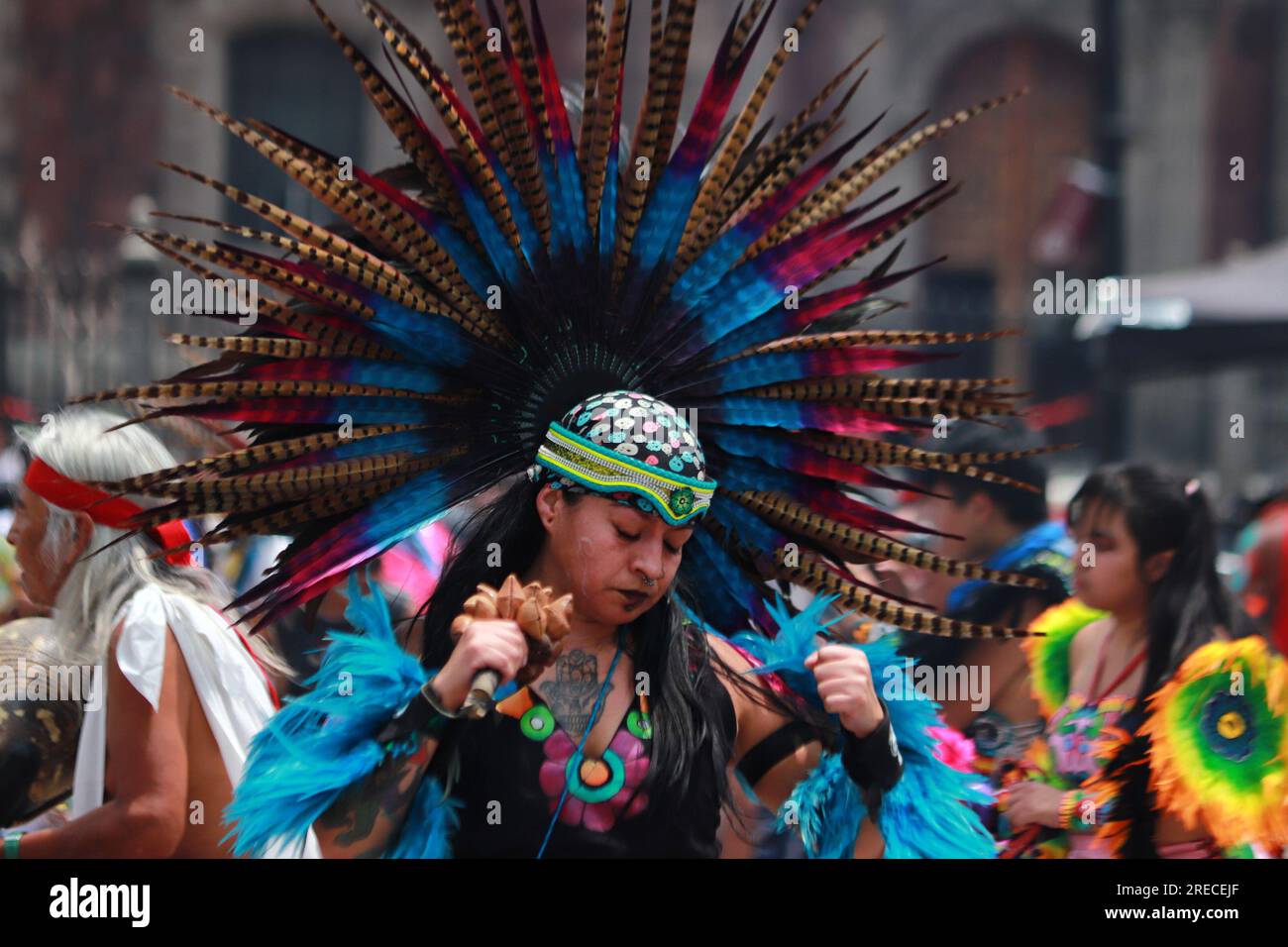 Non Exclusive: July 26, 2023 in Mexico City, Mexico: Members of