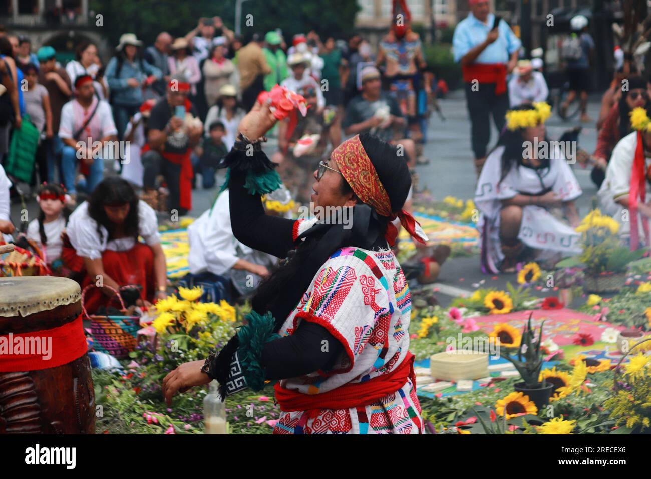 Non Exclusive: July 26, 2023 in Mexico City, Mexico: Members of