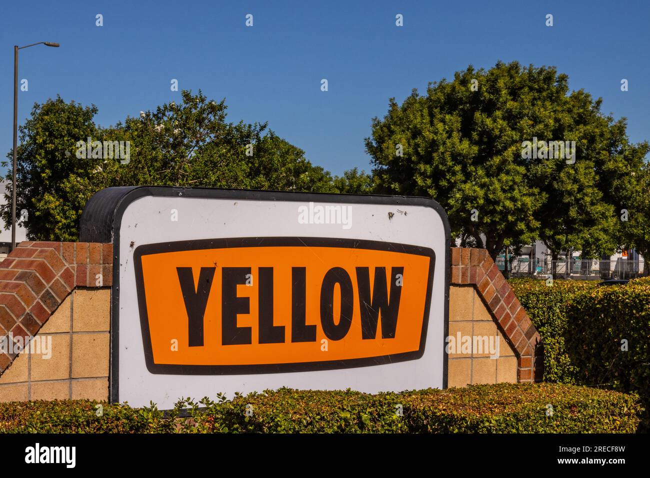The Yellow Freight Lines facility in Tracy California USA Stock Photo