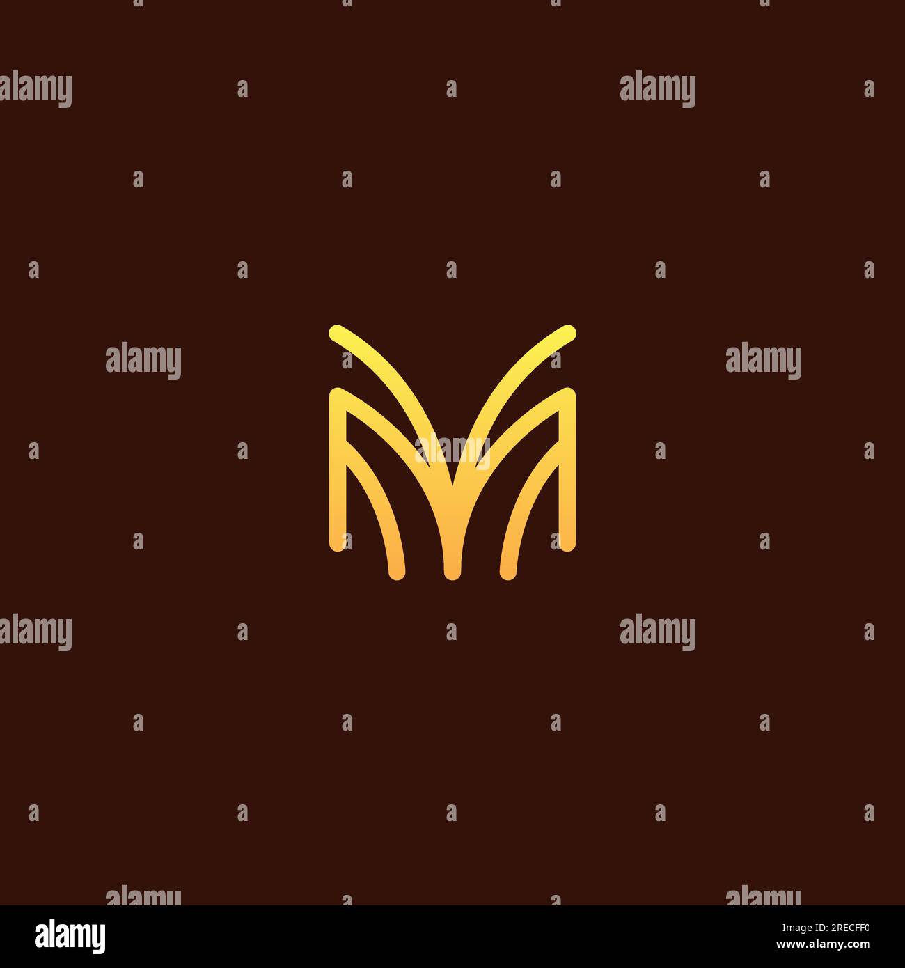 VM Logo Design. Letter M Logo Stock Vector