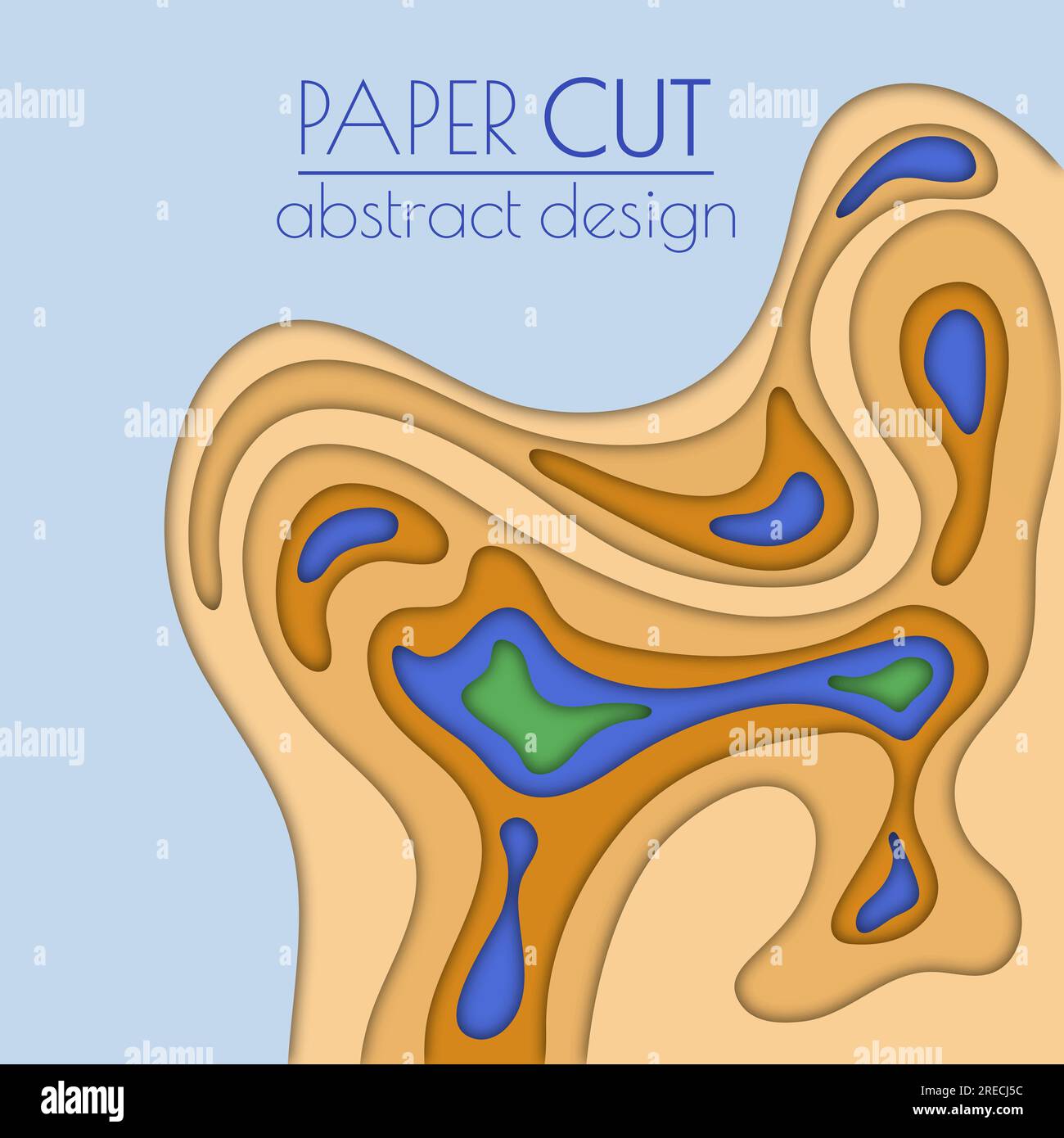 3d layout of the cover, banner, leaflet in the style of cut paper ...