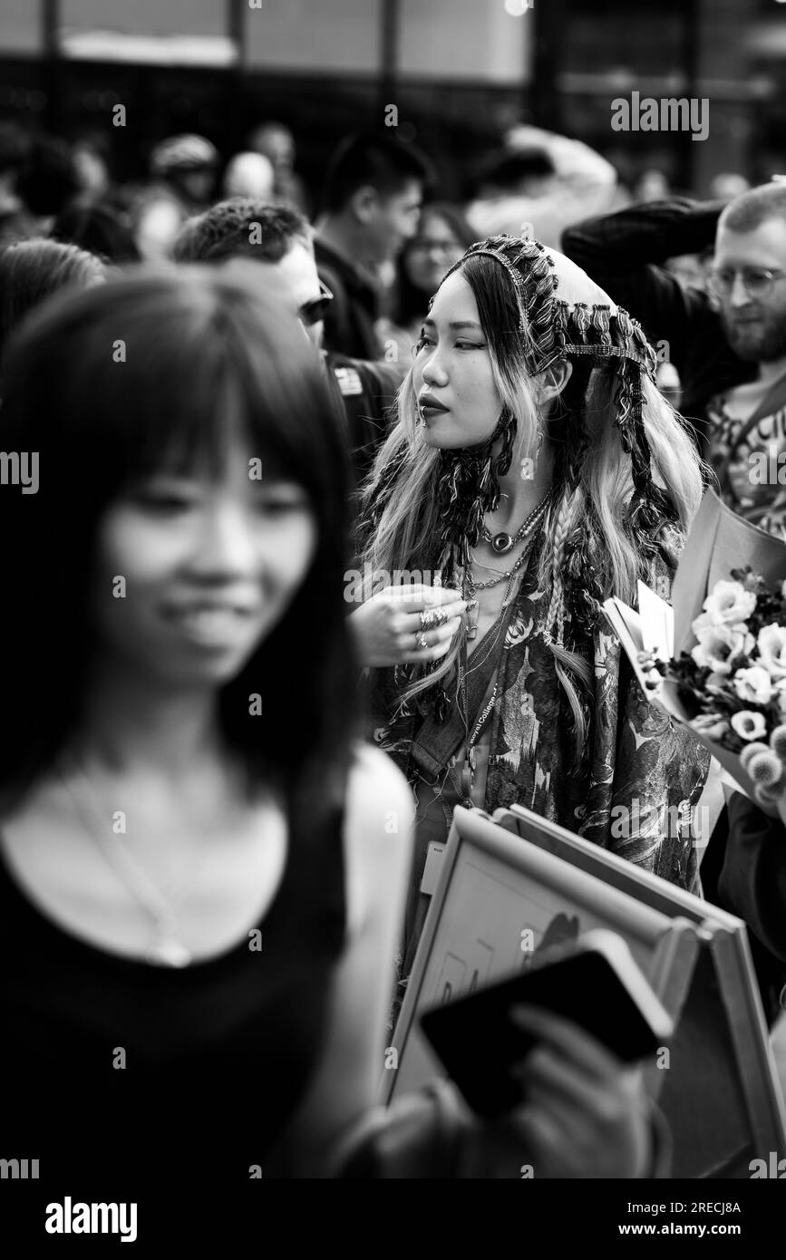 Fashion student at the Royal College of Art Summer Show 2023 Stock