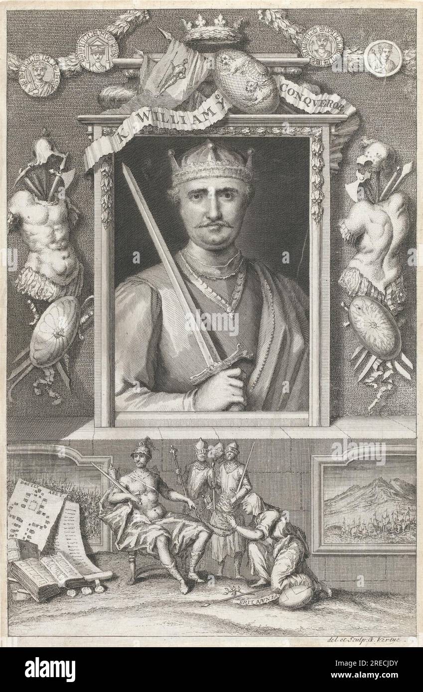 King William the Conquerer 1745 by Vertue Stock Photo Alamy