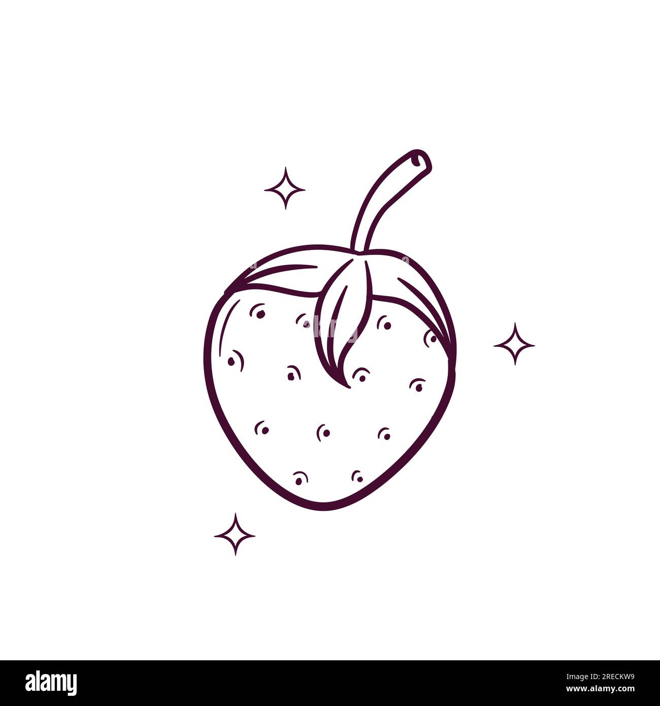 Hand Drawn Strawberry. Doodle Vector Sketch Illustration Stock Vector