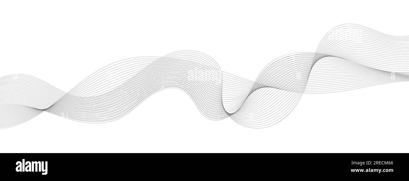 abstract black and white vector wave background Stock Vector Image ...