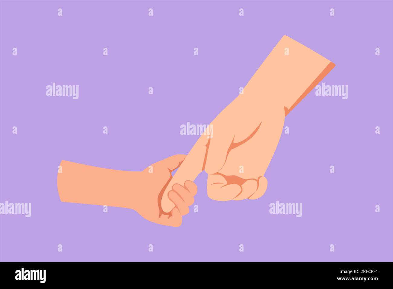 Character flat drawing father giving hand to his child. Adorable babies ...