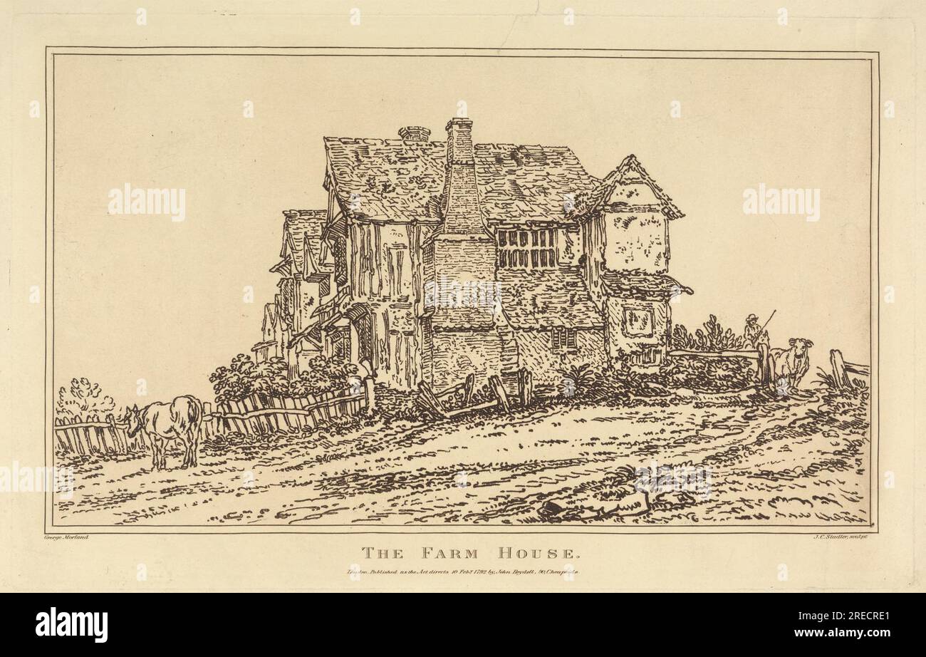 The Farm House 1792 by Joseph Constantine Stadler Stock Photo Alamy
