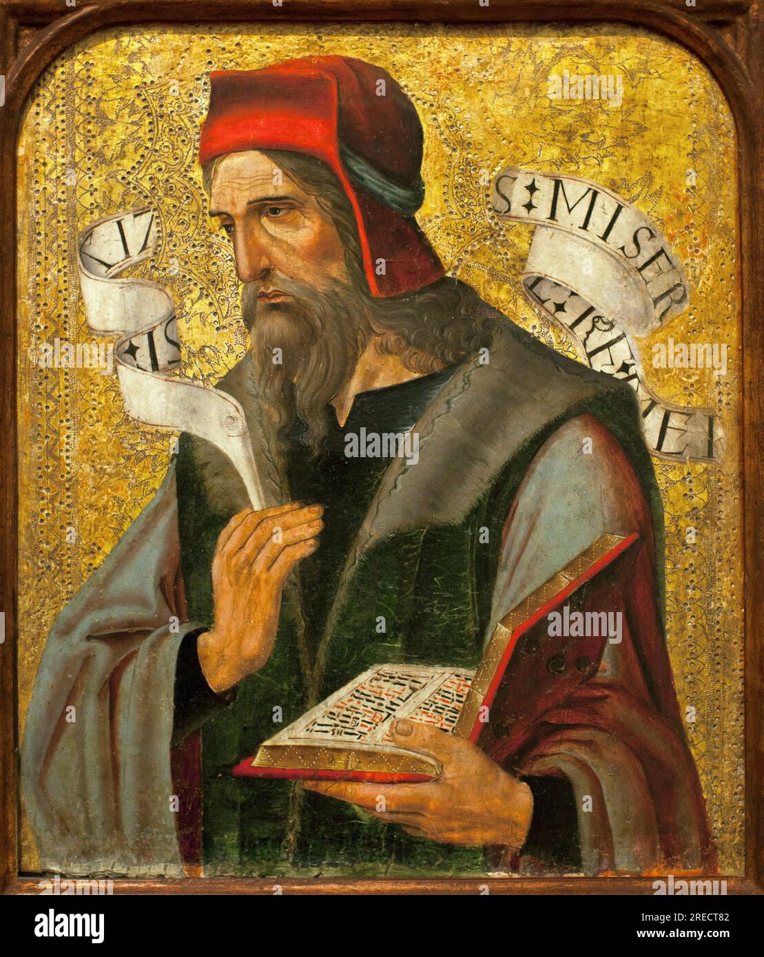 Le prophete Isaie - Peinture anonyme espagnole, huile et or sur bois ...