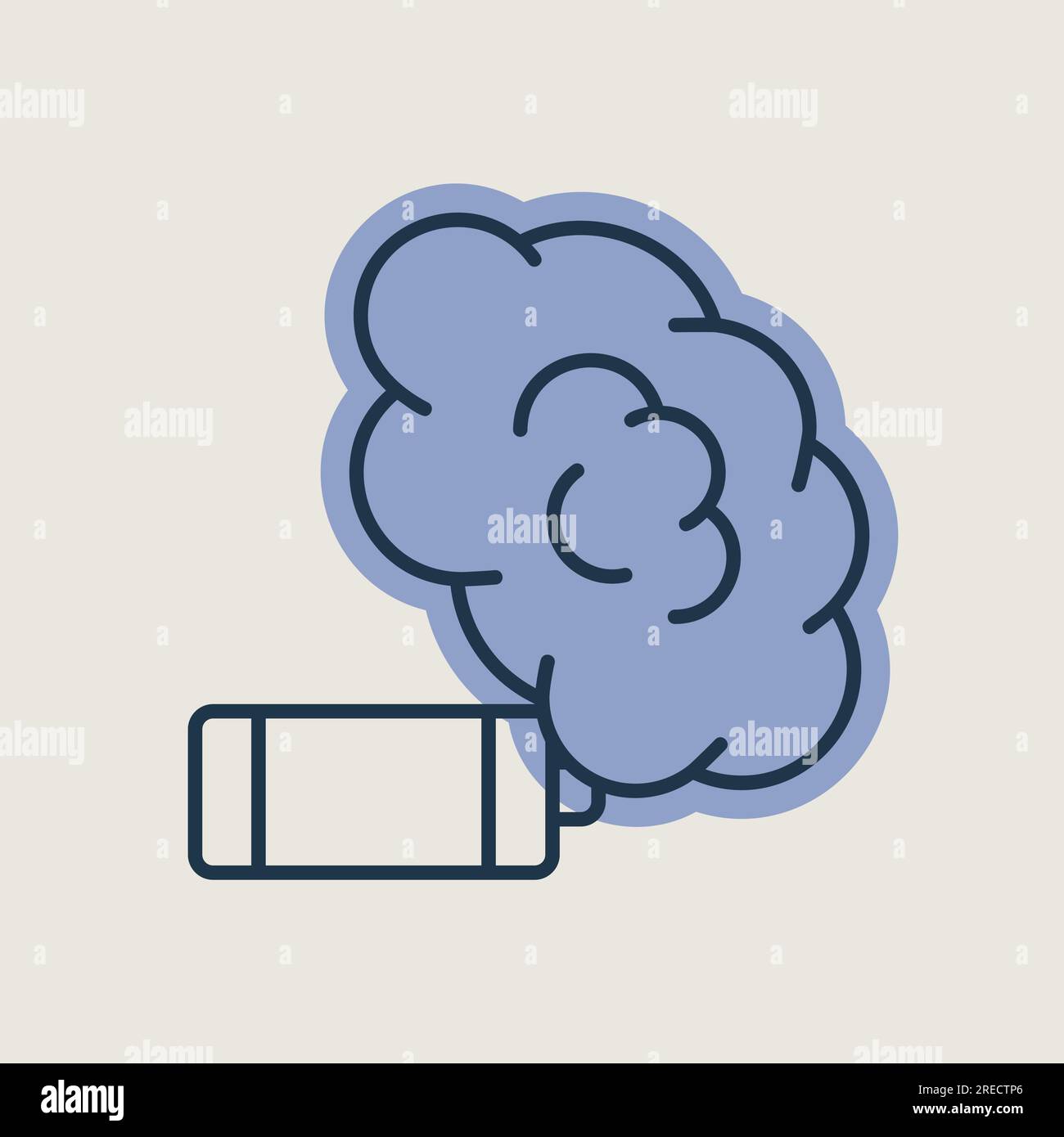 Smoke grenade vector isolated icon. Demonstration, protest, strike ...