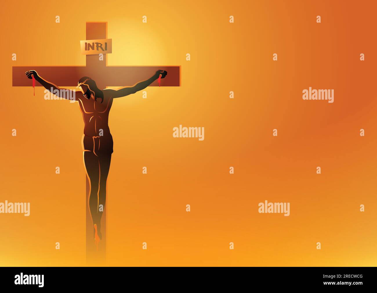 Biblical vector illustration series. Way of the Cross or Stations of
