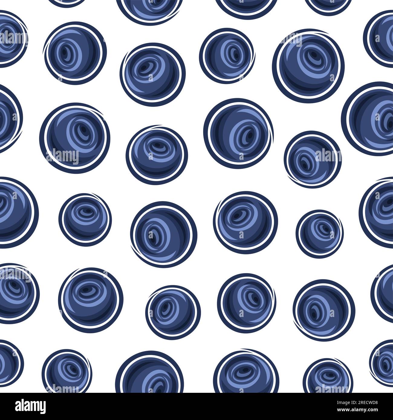 Vector Bilberry Seamless Pattern, square repeating background with cut ...