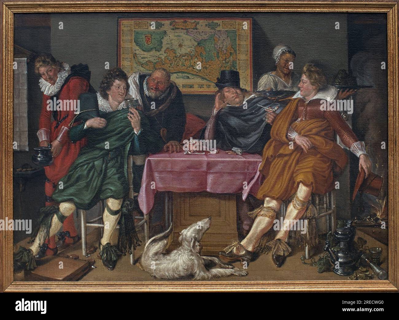 Joyeuse compagnie. Peinture de Willem Pietersz Buytewech (1591 ou 1592-1624), huile sur toile, vers 1620. Art neerlandais, 17e siecle. Musee des Beaux Arts de Rotterdam (Pays Bas). Stock Photo