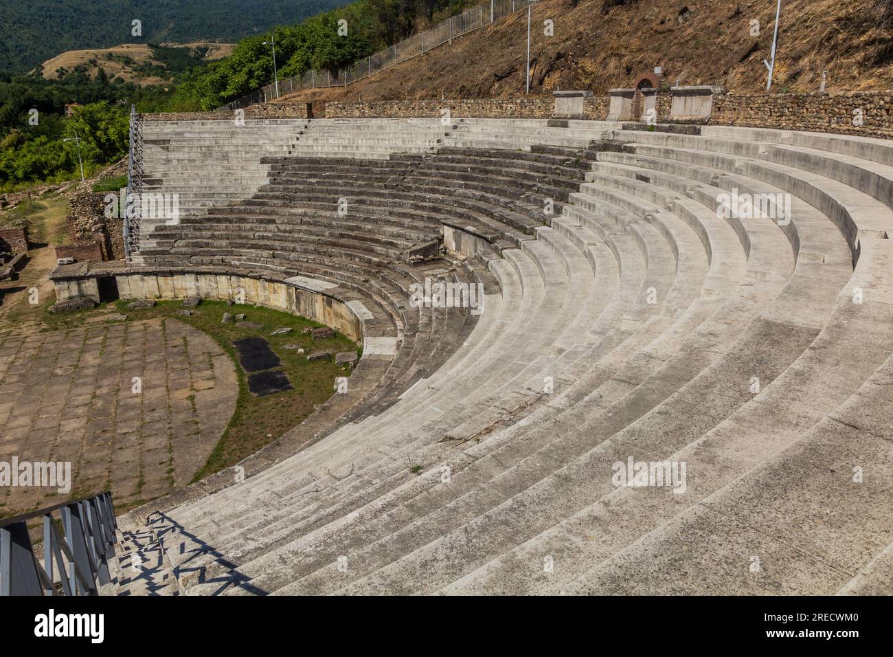 Roman theater at Heraclea Lyncestis ancient ruins near Bitola, North ...