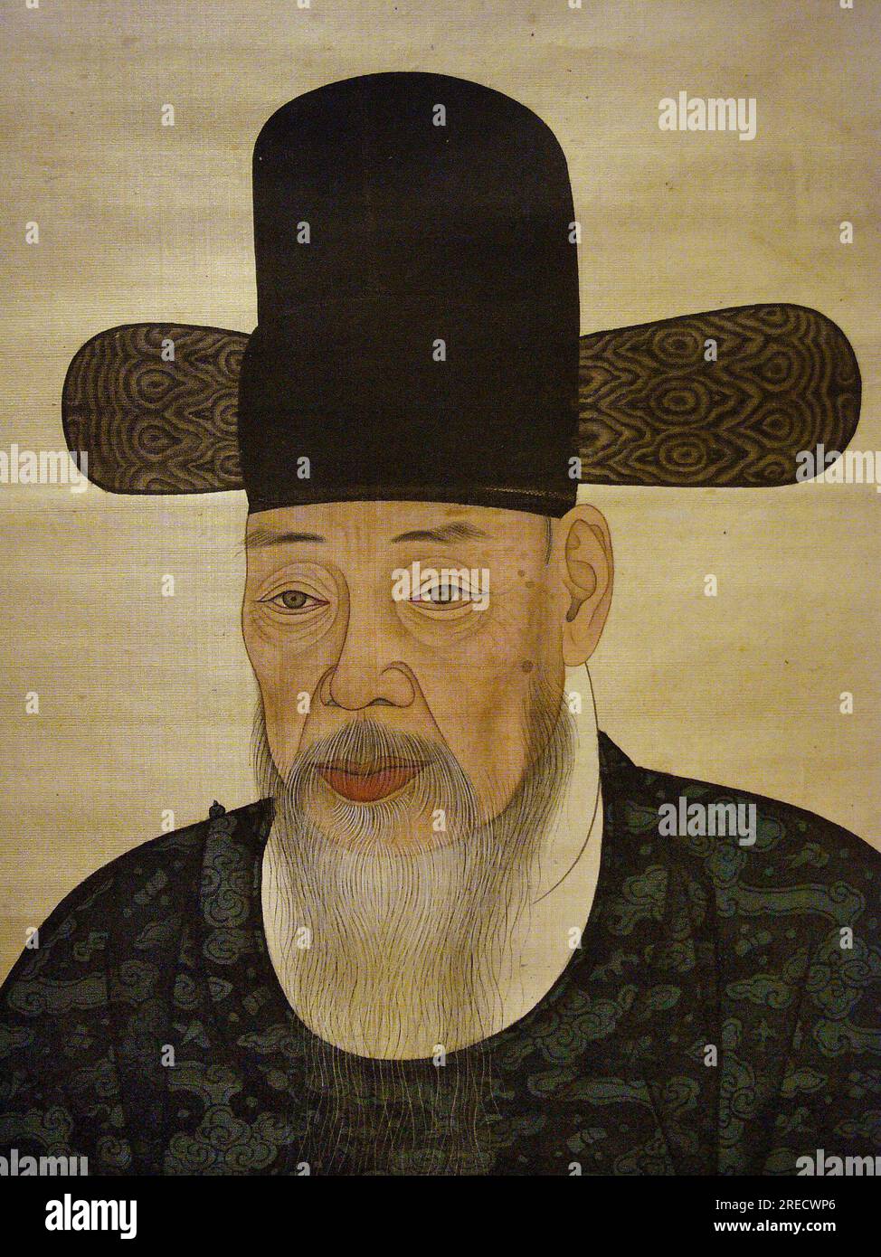 Portrait de Yi Gilbo (ou 'Yeonan'), (1700-1771) ministre, peinture sur soie sur panneau, anonyme, XVIIIe siecle sous la periode Joseon, Coree. Photographie, Musee National de Seoul, Republique de Coree, 2006. Stock Photo