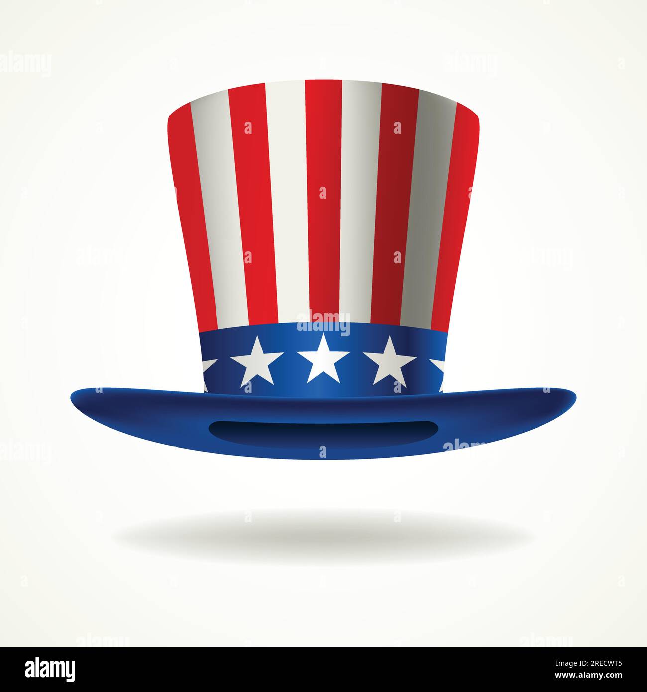 American hat, Vector illustration of uncle Sam Hat for President's day, vote, presidential election theme Stock Vector