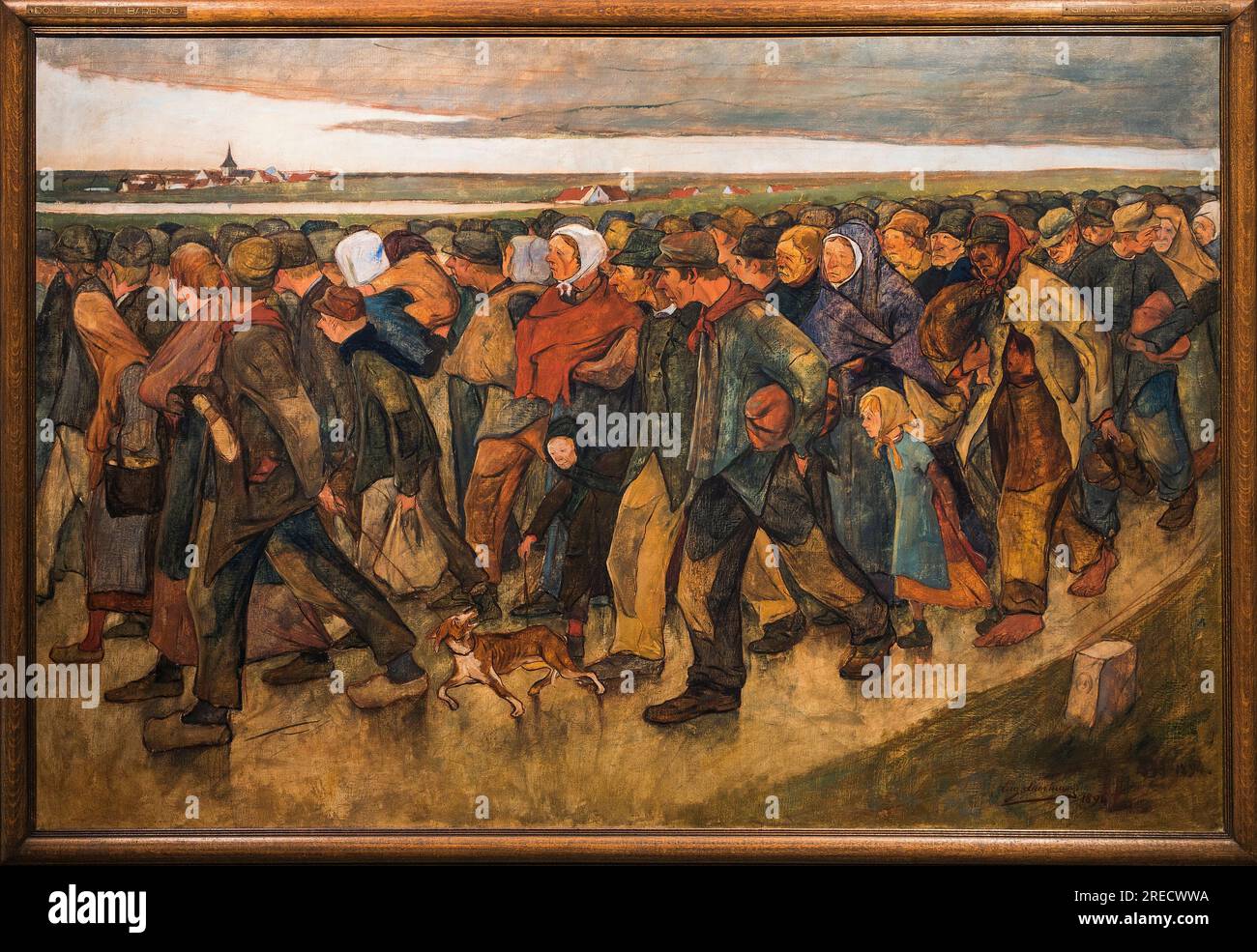 Emigrants - 'Les emigrants' Peinture de Eugene Laermans (1864-1940) 1894 Dim. 150 x 211 cm Bruxelles, Musees Royaux des Beaux-Arts de Belgique Musee d'Art Ancien Stock Photo