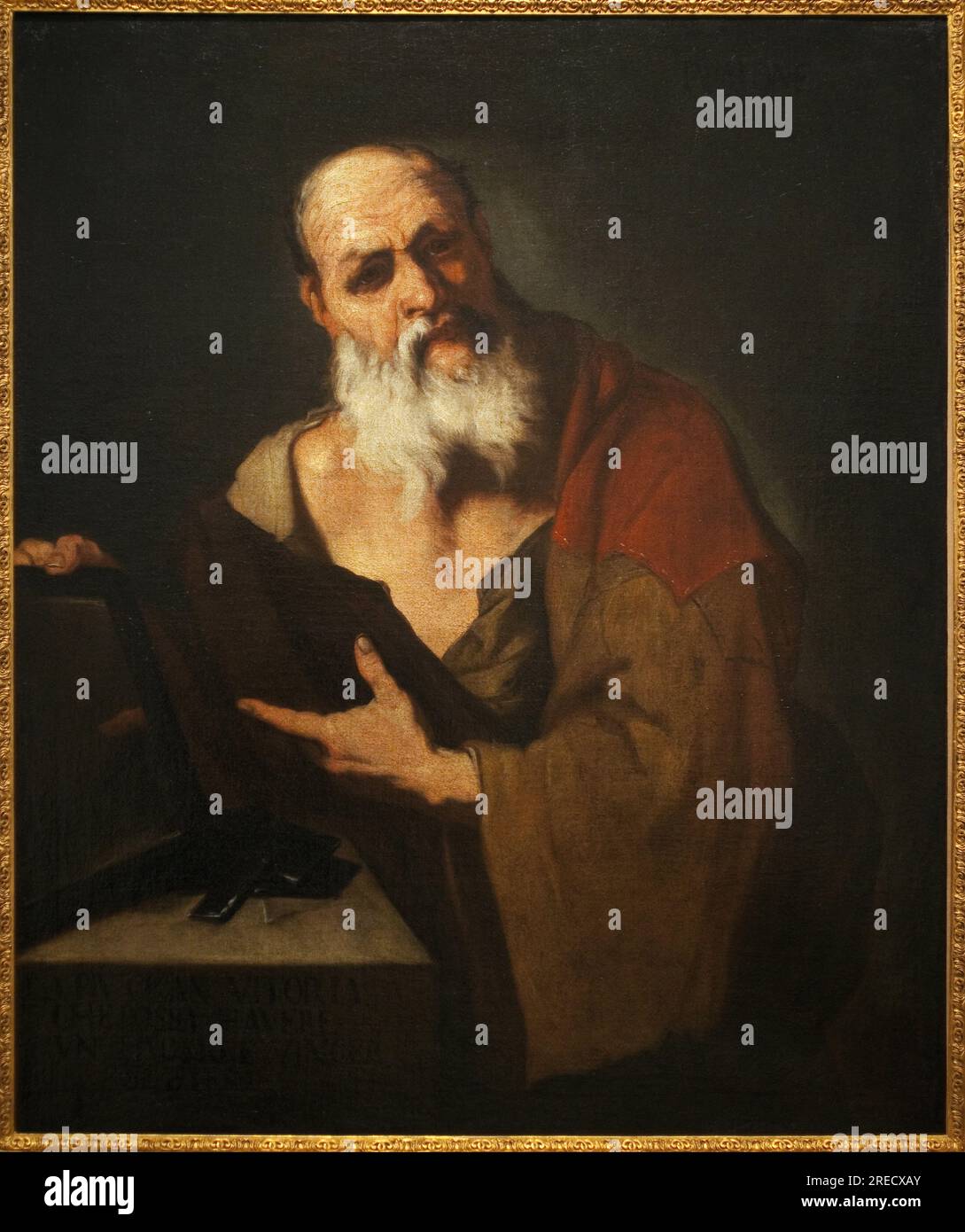Platon (424-348 avant JC). Peinture de Luca Giordano (1634-1705), huile sur toile, 17e siecle. Musee d'art et d'histoire de Metz. Stock Photo