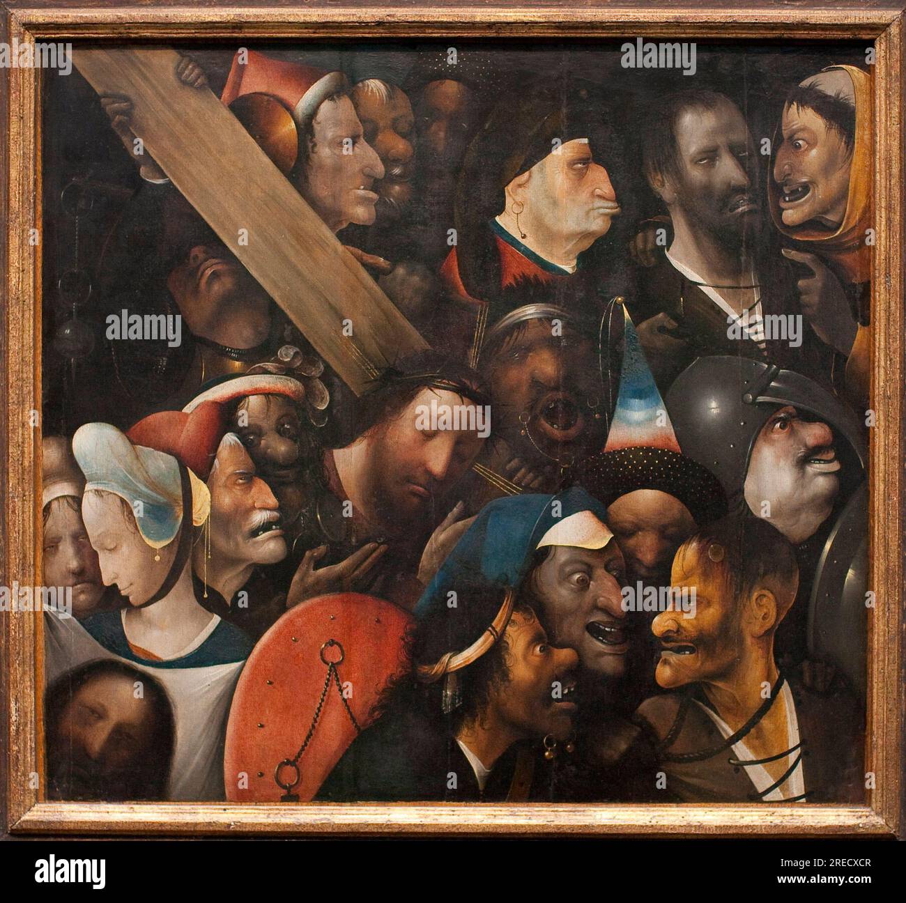 Le portement de Croix (le chemin de croix). Peinture de Hieronymus Van Aeken (Aken) dit Jerome Bosch (1450-1516), vers 1510-1516. Musee des beaux arts de Gand (Belgique). Stock Photo