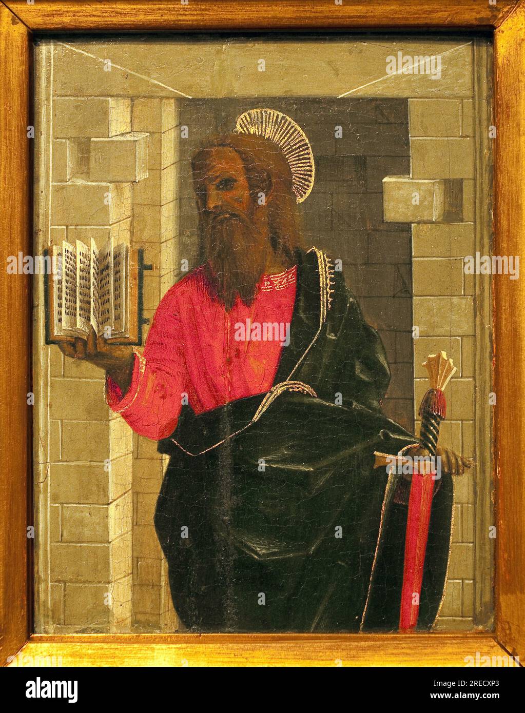 Saint Paul. Peinture de Bernardino Butinone (1450-1507), tempera sur bois. Art italien, renaissance. Musee Ingres, Montauban. Stock Photo