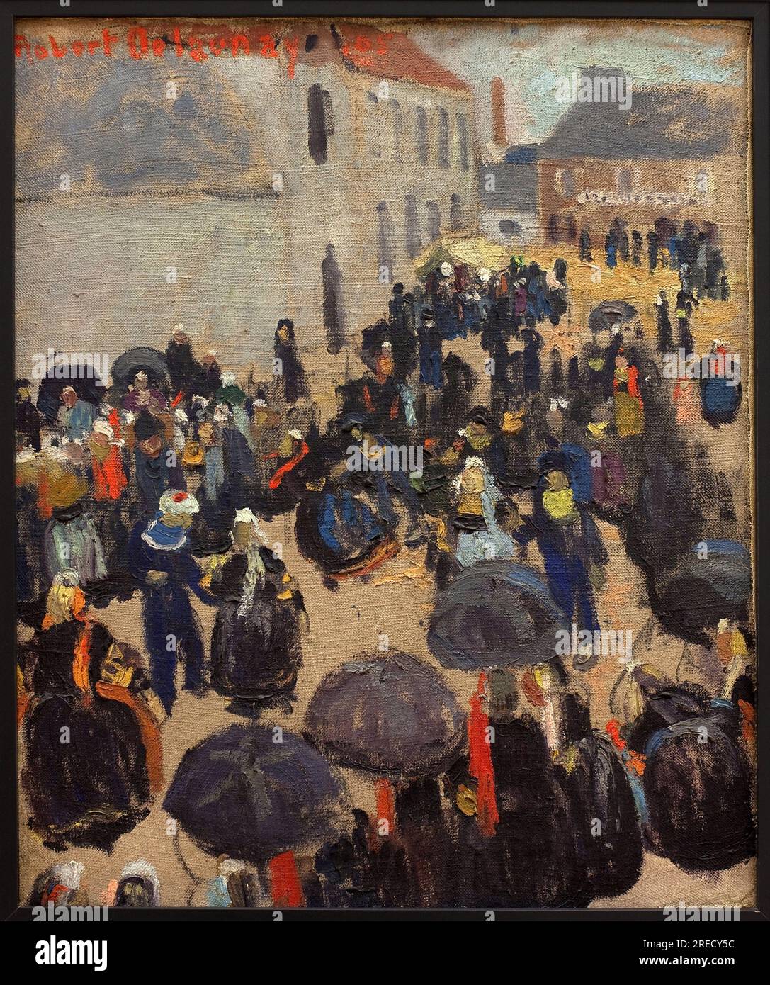 La fete au pays. Peinture de Robert Delaunay (1885-1941), huile sur toile, 1905. Musee des Beaux Arts de Rennes. Stock Photo