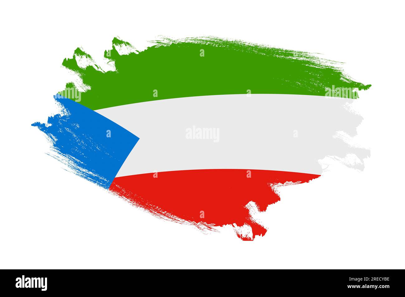 France Flag with Brush Paint Textured Isolated on Png or