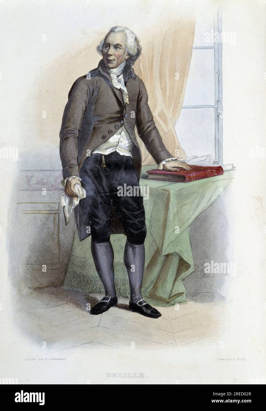 L'abbe Jacques Delille - in 'Le Plutarque francais', Ed. Mennechet, Paris, 1844-1847 Stock Photo