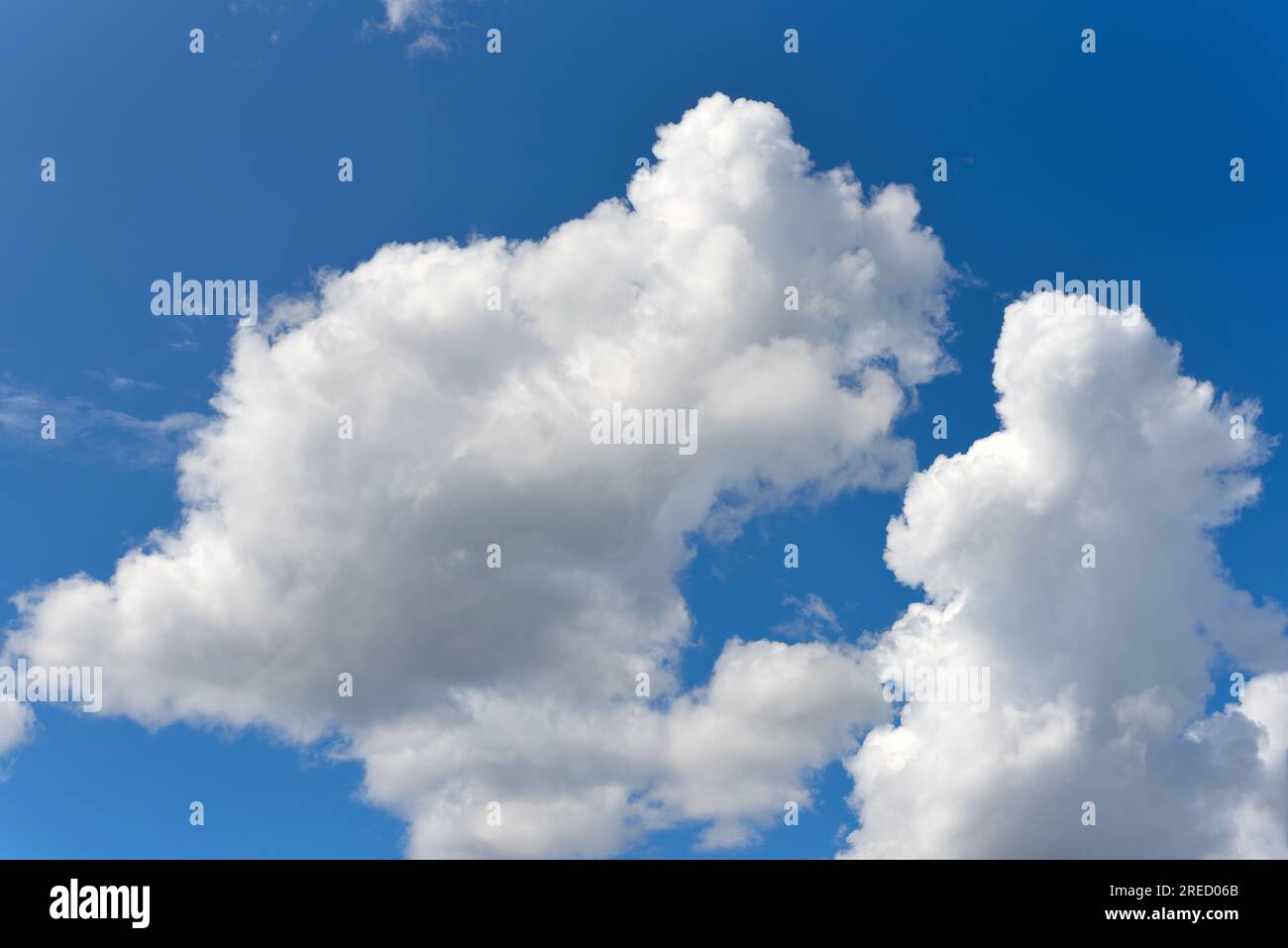 Cumulus cloud formation against a blue sky, UK Stock Photo