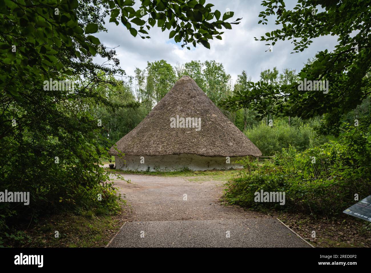 Roundhouses, St. Fagans National Museum of History, Cardiff, Wales, UK Stock Photo
