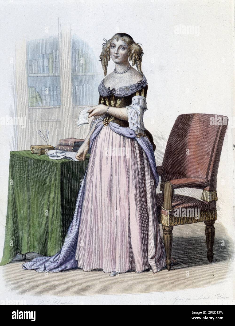 Portrait de Marie de Rabutin-Chantal (Rabutin Chantal), Marquise de Sevigne dite Madame de Sevigne (1626-1696).- in 'Le Plutarque Français', 1844-47 Stock Photo