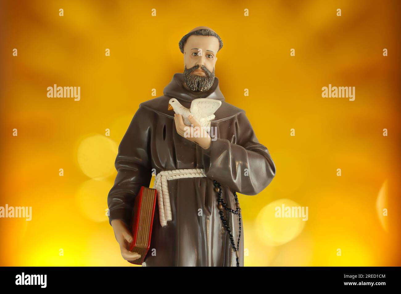 Saint Francis of Assisi of the Catholic Church - St Francis Stock Photo