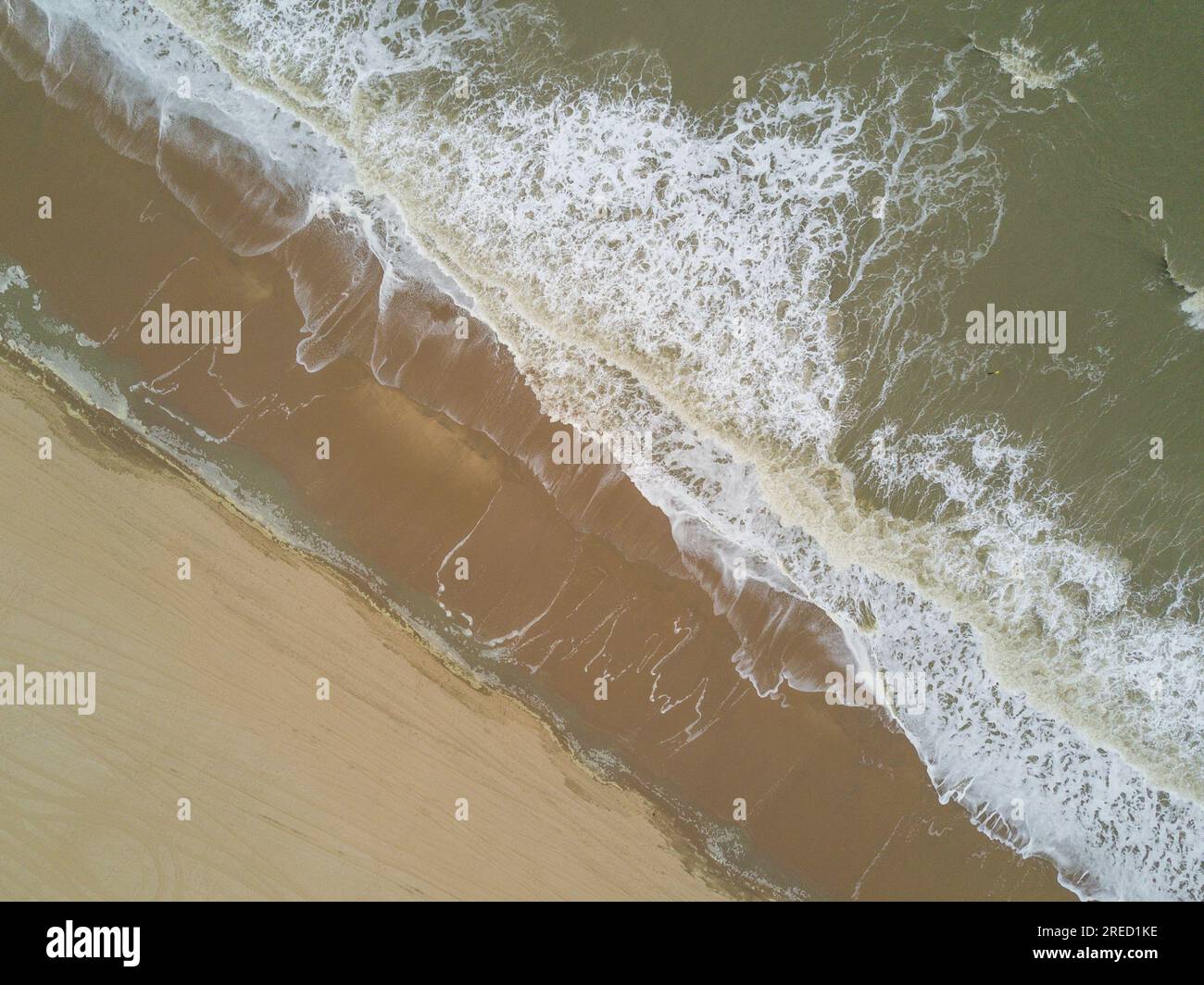 During a meeting with a client at Scheveningen beach I took my DJI and had a quick flight along the coast. Stock Photo
