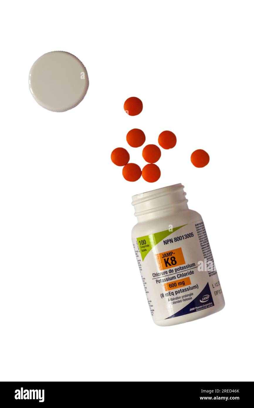 Potassium Chloride tablets from Jamp isolated on white background