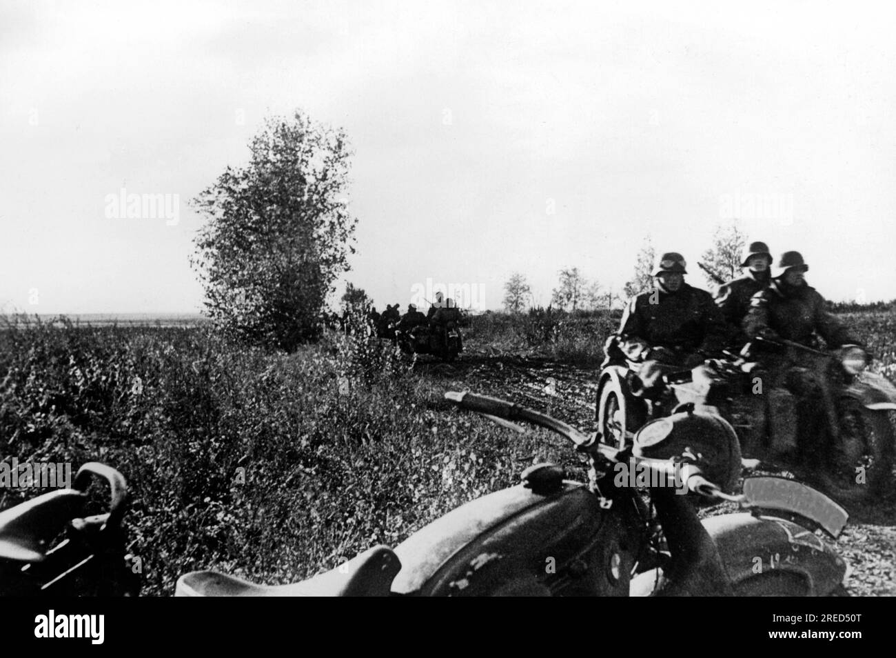German reconnaissance division in Kalinin. Photo: Böhmer [automated translation] Stock Photo