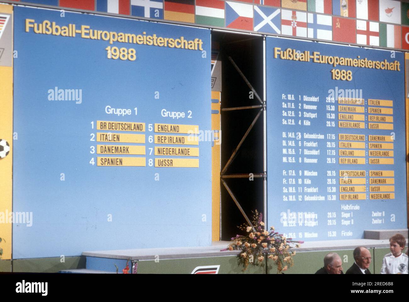 European Championship 1988 in Germany. Draw of the final round in