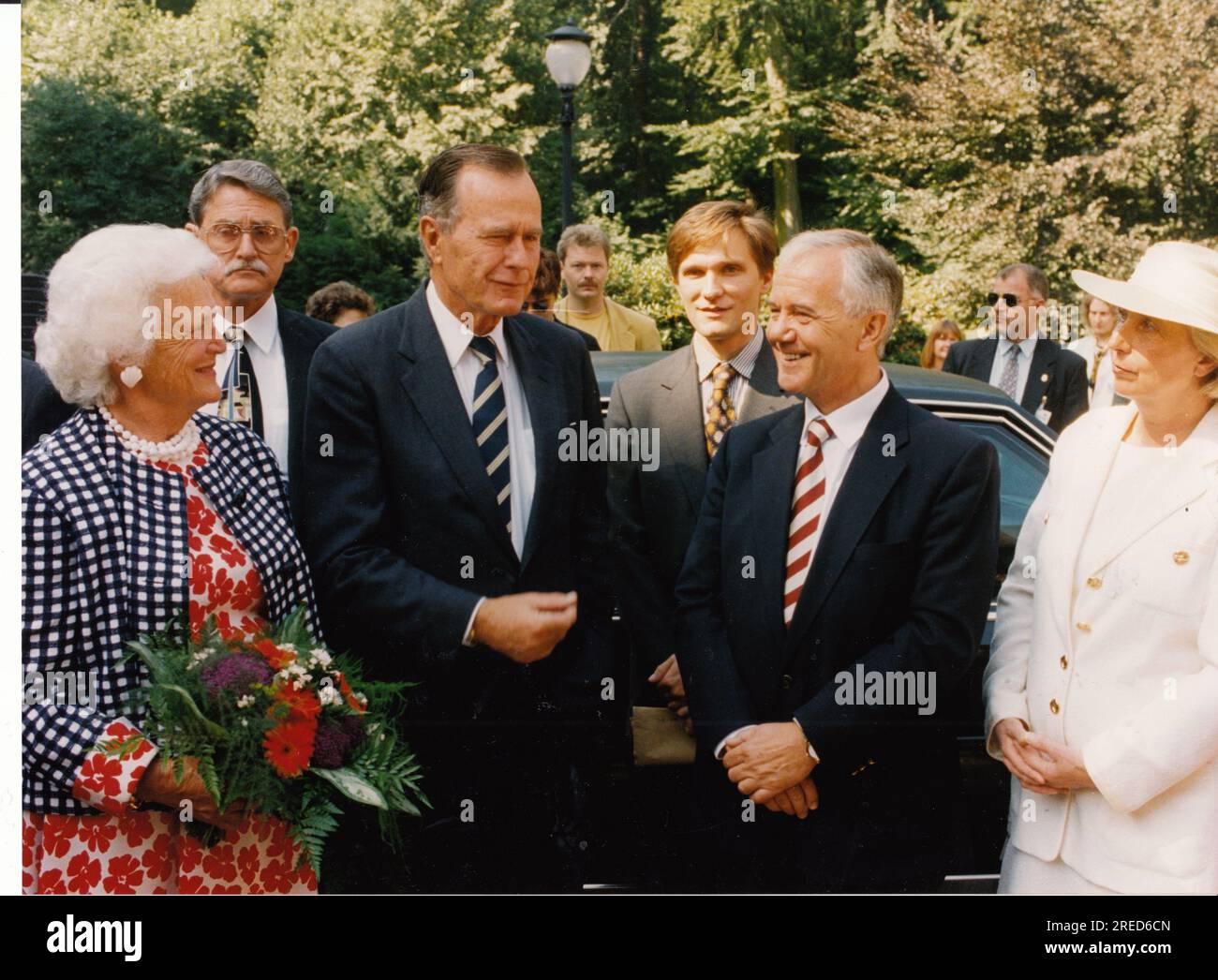 Visit of the former USA president George Bush on 24.06.1995 in Potsdam ...