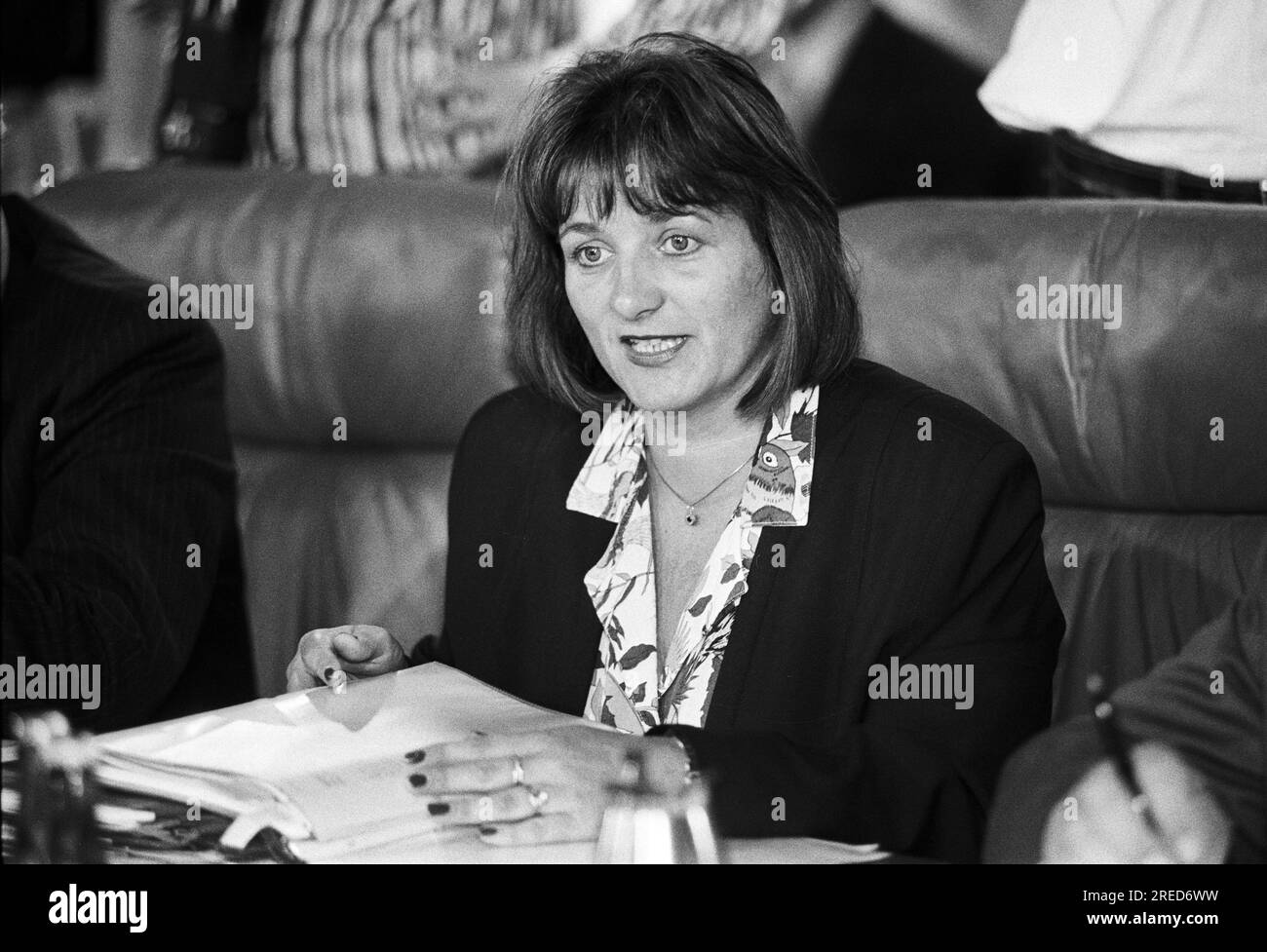 Germany, Bonn, 27/08/1992 Archive: 36-09-10 Meeting of the Federal Cabinet Photo: Sabine Leutheusser-Schnarrenberger, Federal Minister of Justice [automated translation] Stock Photo