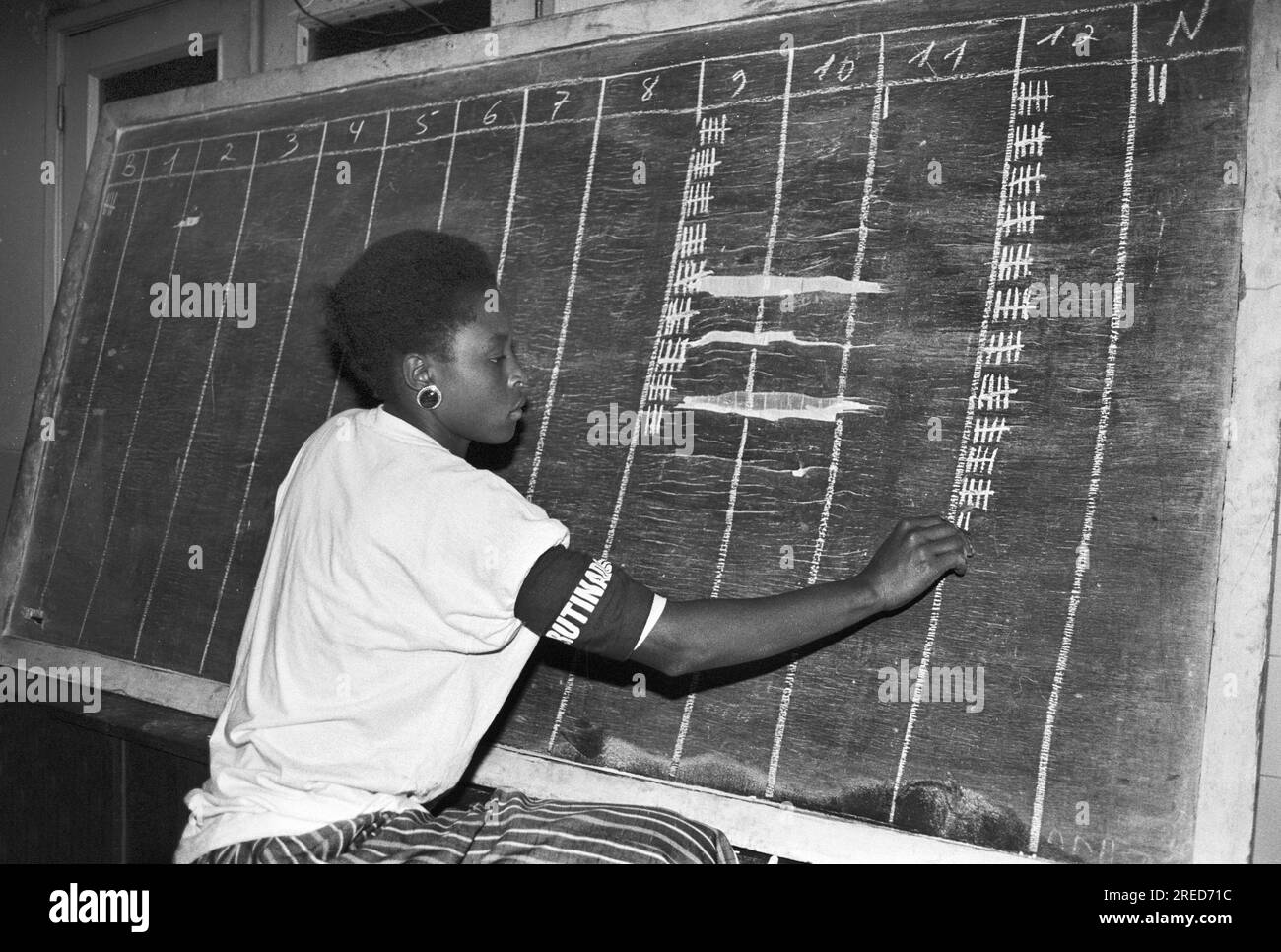 Angola, Huambo, 27.09.1992 Archive: 36-76-02 Parliamentary elections Photo: Votes are counted [automated translation] Stock Photo