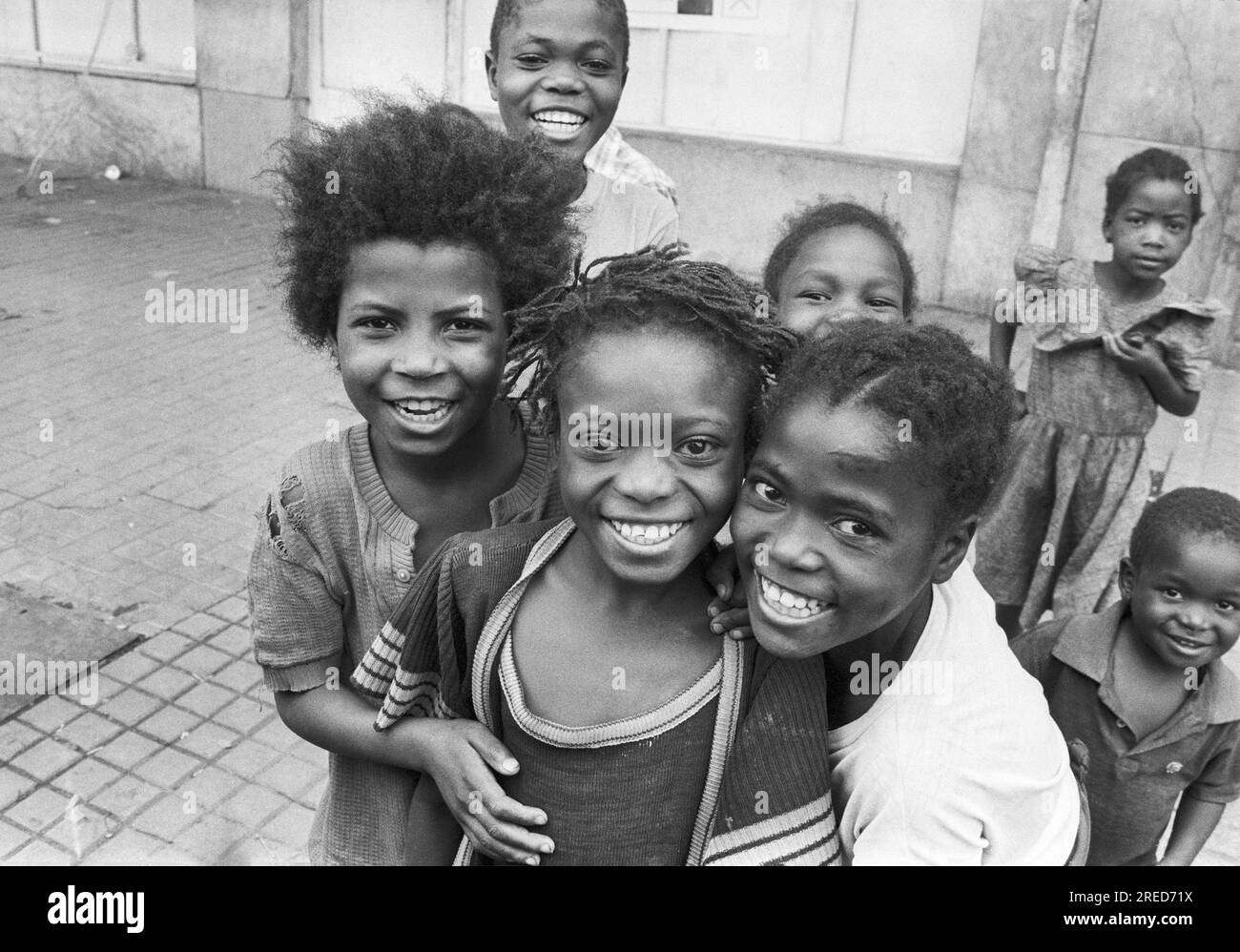 Angola, Huambo, 27/09/1992 Archive: 36-75-18 parliamentary elections Photo: laughing children [automated translation] Stock Photo