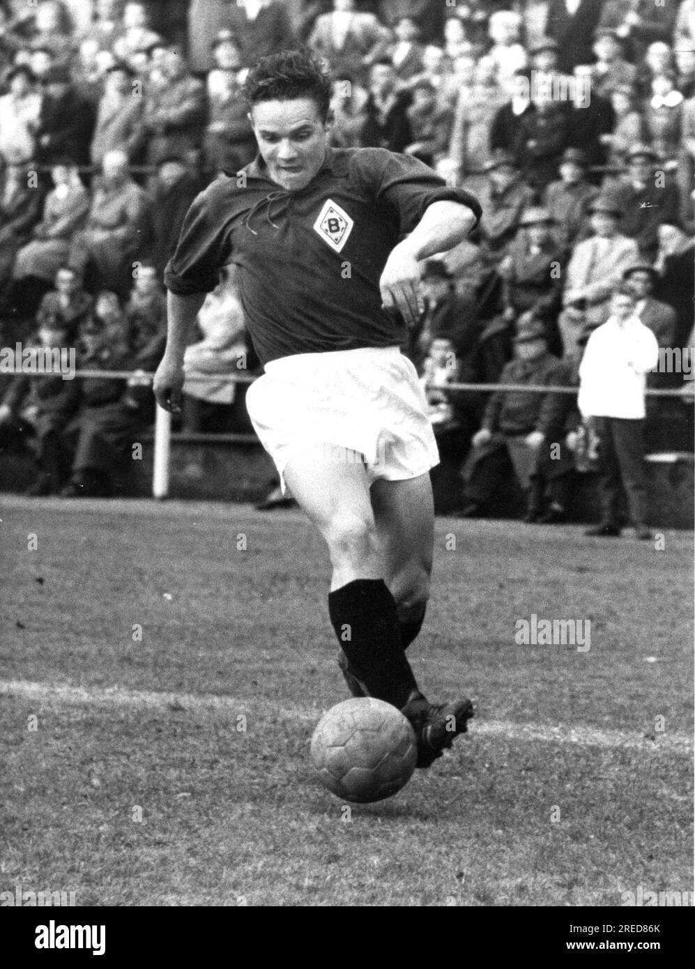 Albert Brülls (Borussia Mönchengladbach) in action. Rec. 31.10.1959. [automated translation] Stock Photo
