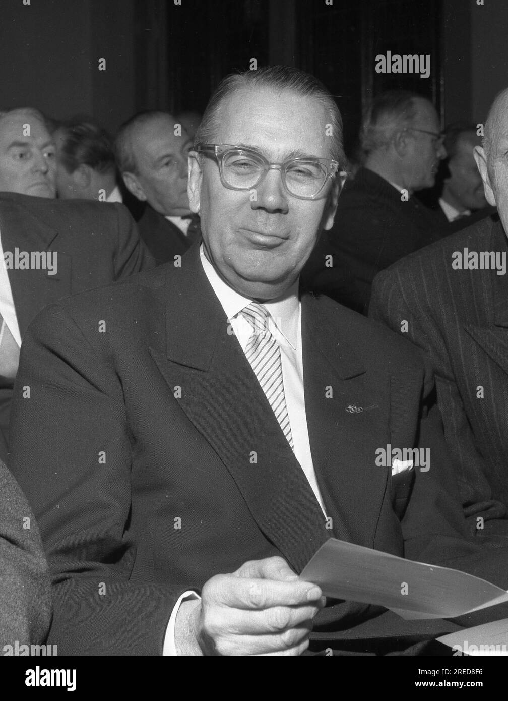 Award Of The Carl-Diem-Plakette In Warendorf On 15.12.1958. Walter Wlfing, President Of The