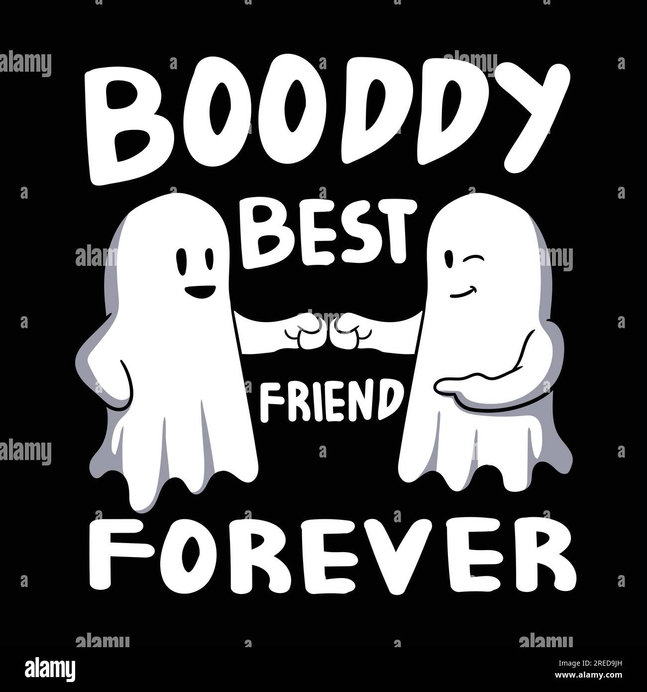 Ghost with buddy vector illustration for your company or brand Stock Vector