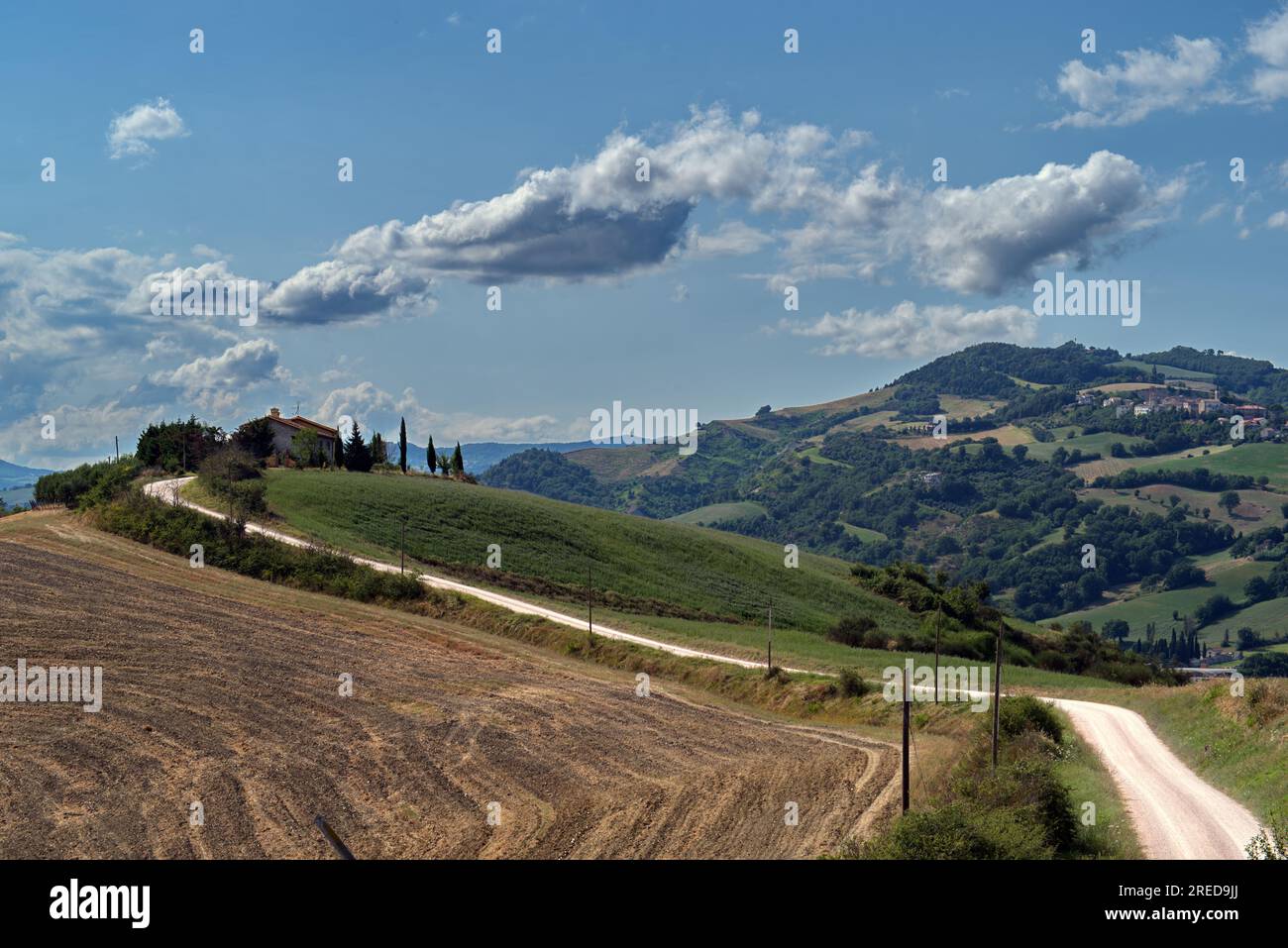 campagna e colline del Montefeltro Stock Photo