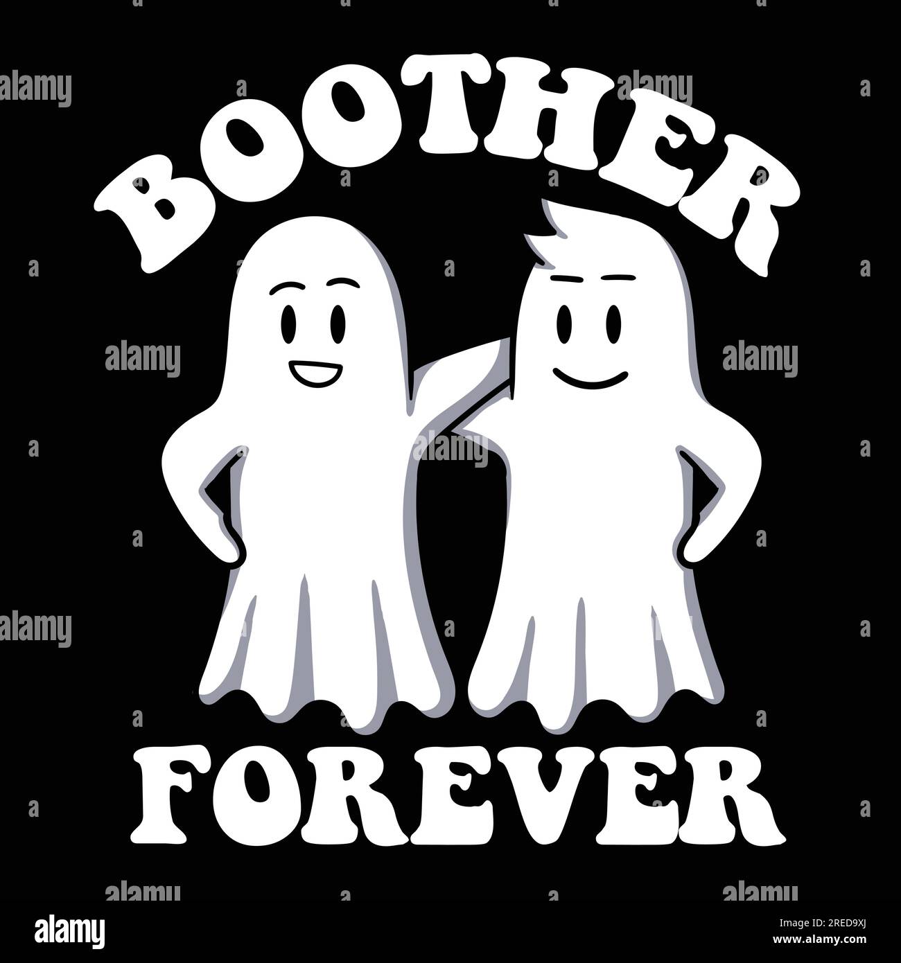 Ghost with brother vector illustration for your company or brand Stock Vector