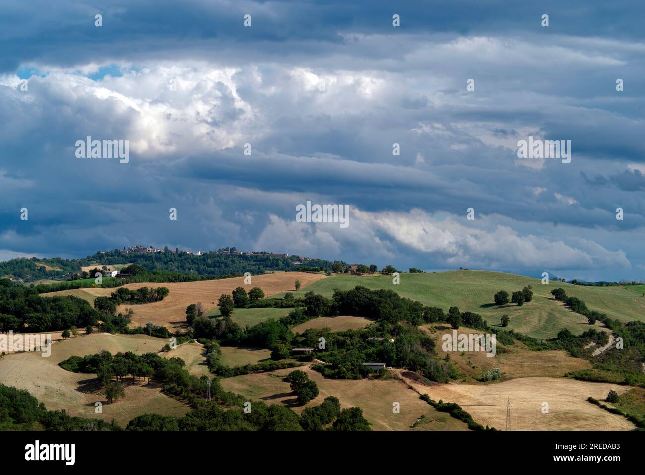 campagna e colline del Montefeltro Stock Photo